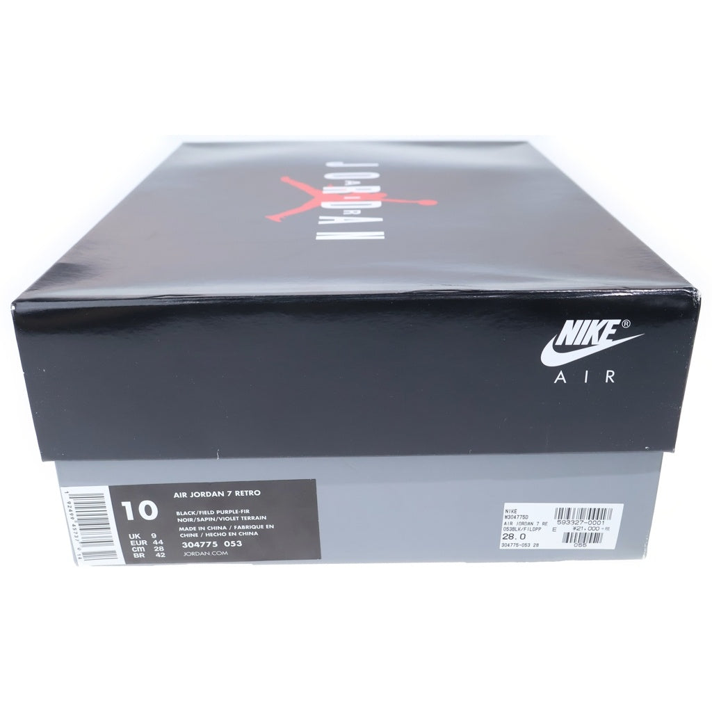 NIKE(ナイキ) AIR JORDAN 7 RETRO RAY ALLEN エアジョーダン7 レトロ レイアレン ハイカットスニーカー ブラック US10/28cm 304775-053