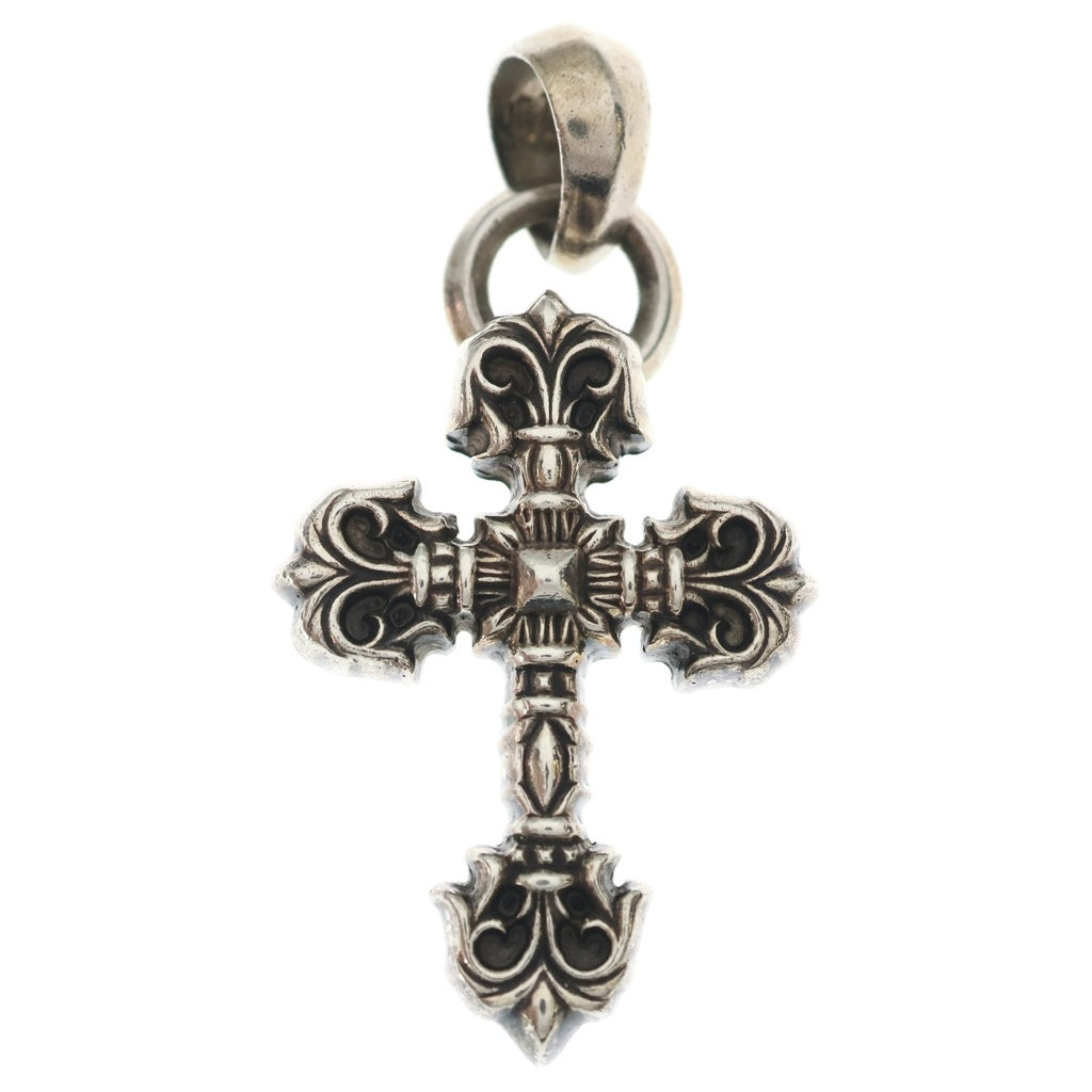 CHROME HEARTS(クロムハーツ) FILIG CROSS-XSM W BALE フィリグリークロスXSベイル wベイル ネックレストップ シルバー BCA262
