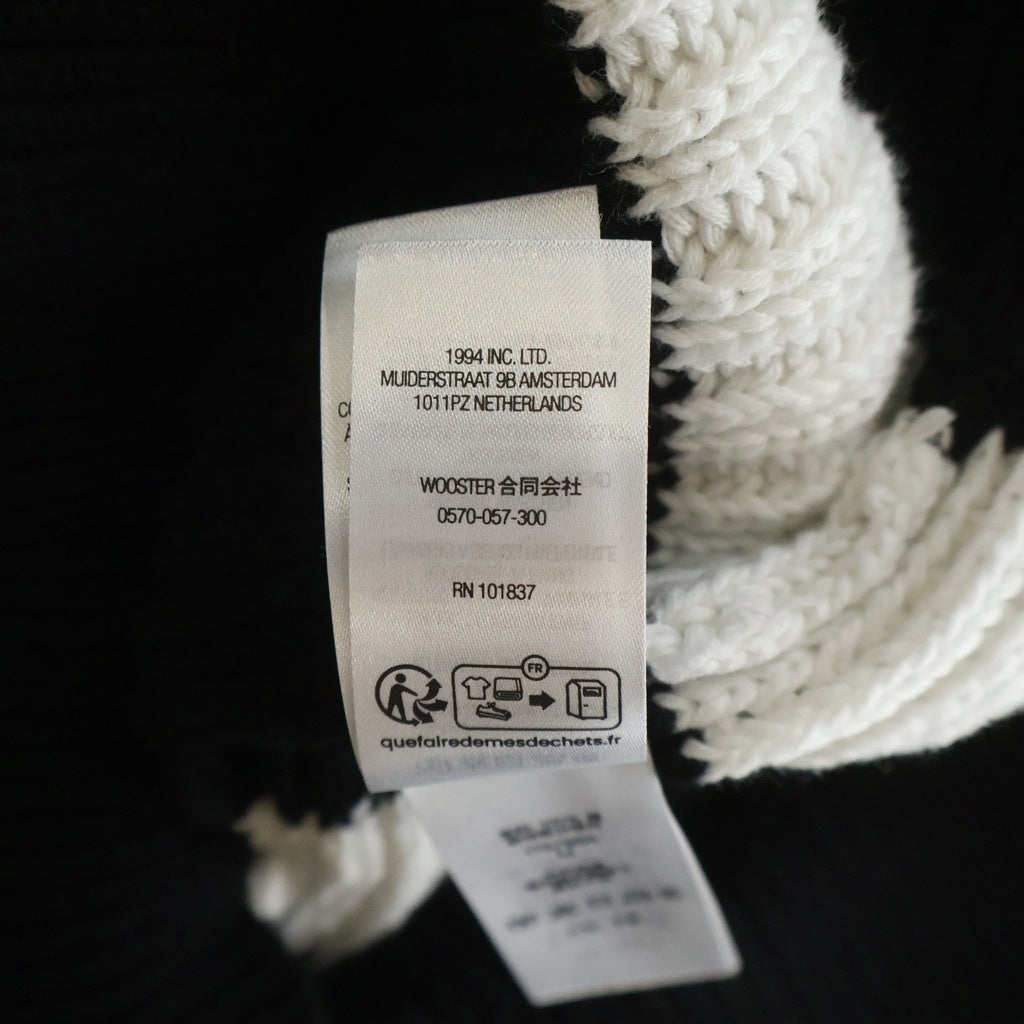 SUPREME(シュプリーム) 25SS Loose Gauge Small Box Sweater ルーズゲージ スモールボックスロゴ ボーダー コットン ニット セーター ブラック/ホワイト