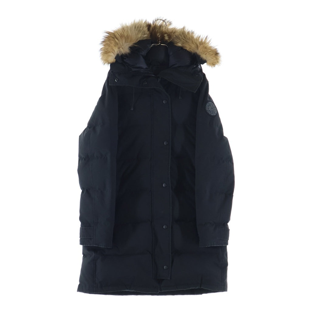 CANADA GOOSE(カナダグース) BLACK LABEL SHELBURNE PARKA ブラックレーベル シェルバーンパーカー ファーフーデッド ロング ダウンジャケット ブラック レディース 3802LB