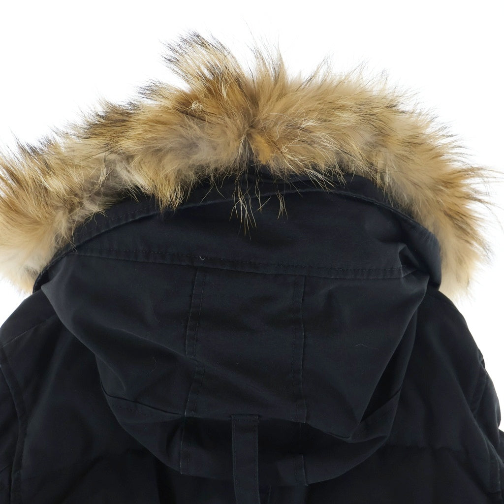 CANADA GOOSE(カナダグース) BLACK LABEL SHELBURNE PARKA ブラックレーベル シェルバーンパーカー ファーフーデッド ロング ダウンジャケット ブラック レディース 3802LB