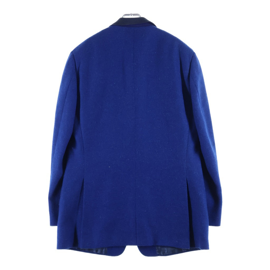 GIANNI VERSACE(ジャンニ ヴェルサーチ) ラペル切替 3B ウール テーラードジャケット ブルー