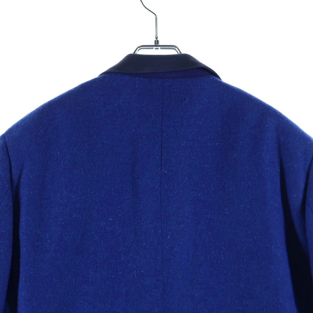 GIANNI VERSACE(ジャンニ ヴェルサーチ) ラペル切替 3B ウール テーラードジャケット ブルー