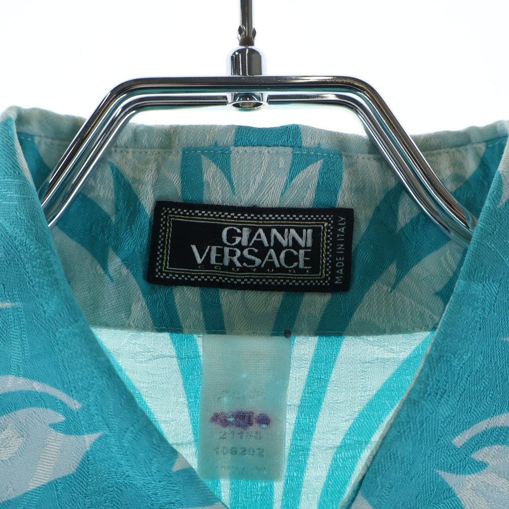 GIANNI VERSACE(ジャンニ ヴェルサーチ) 総柄 長袖シャツ ブルー