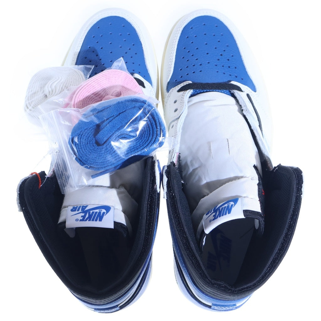 NIKE(ナイキ) ×Travis Scott × fragment design Air Jordan 1 Retro High OG SP Military Blue DH3227-105 エアジョーダン1 レトロ ハイ OG SP ハイカットスニーカー