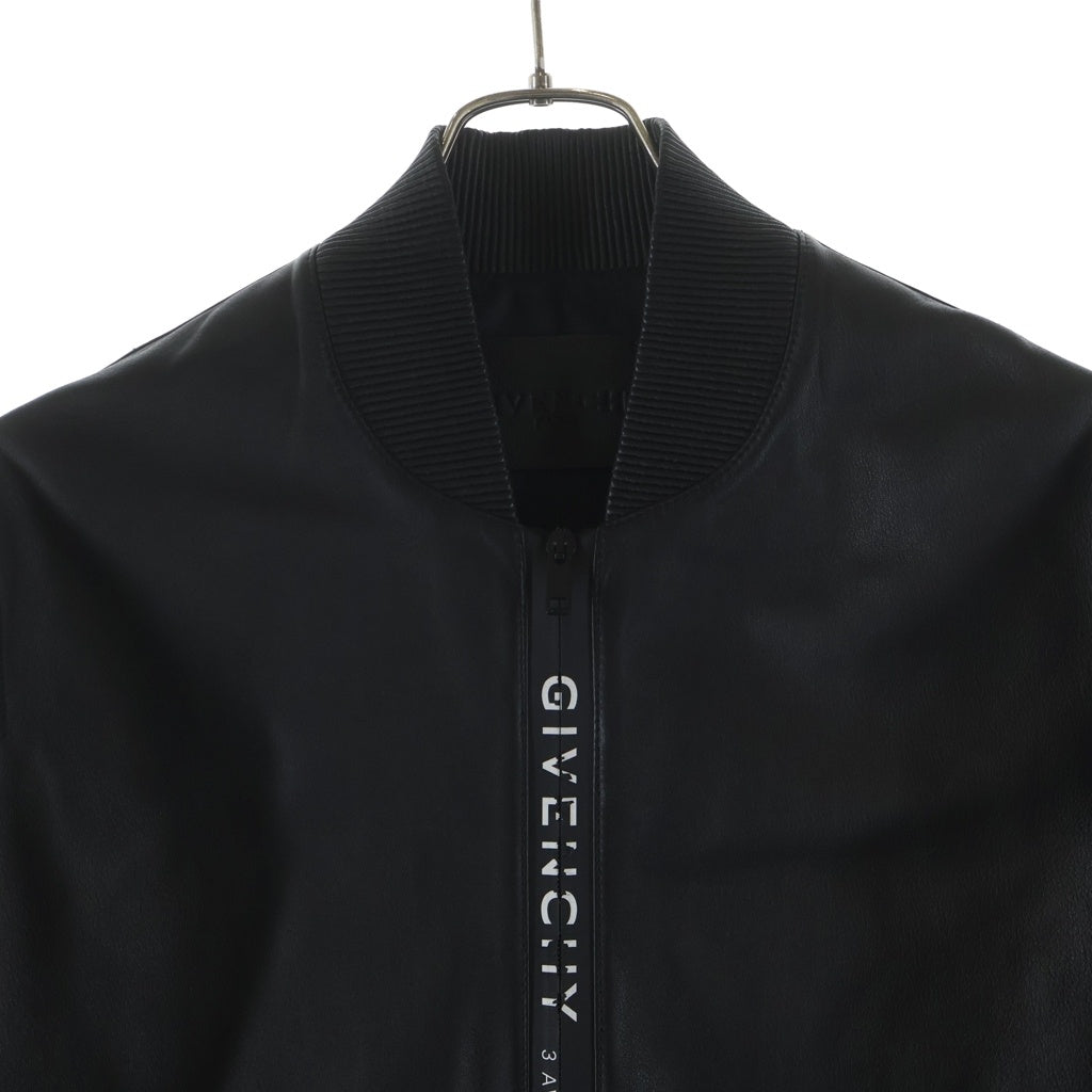 GIVENCHY(ジバンシィ) ジップアップ ラムレザー ボンバージャケット ブルゾン ブラック BM00K660TC