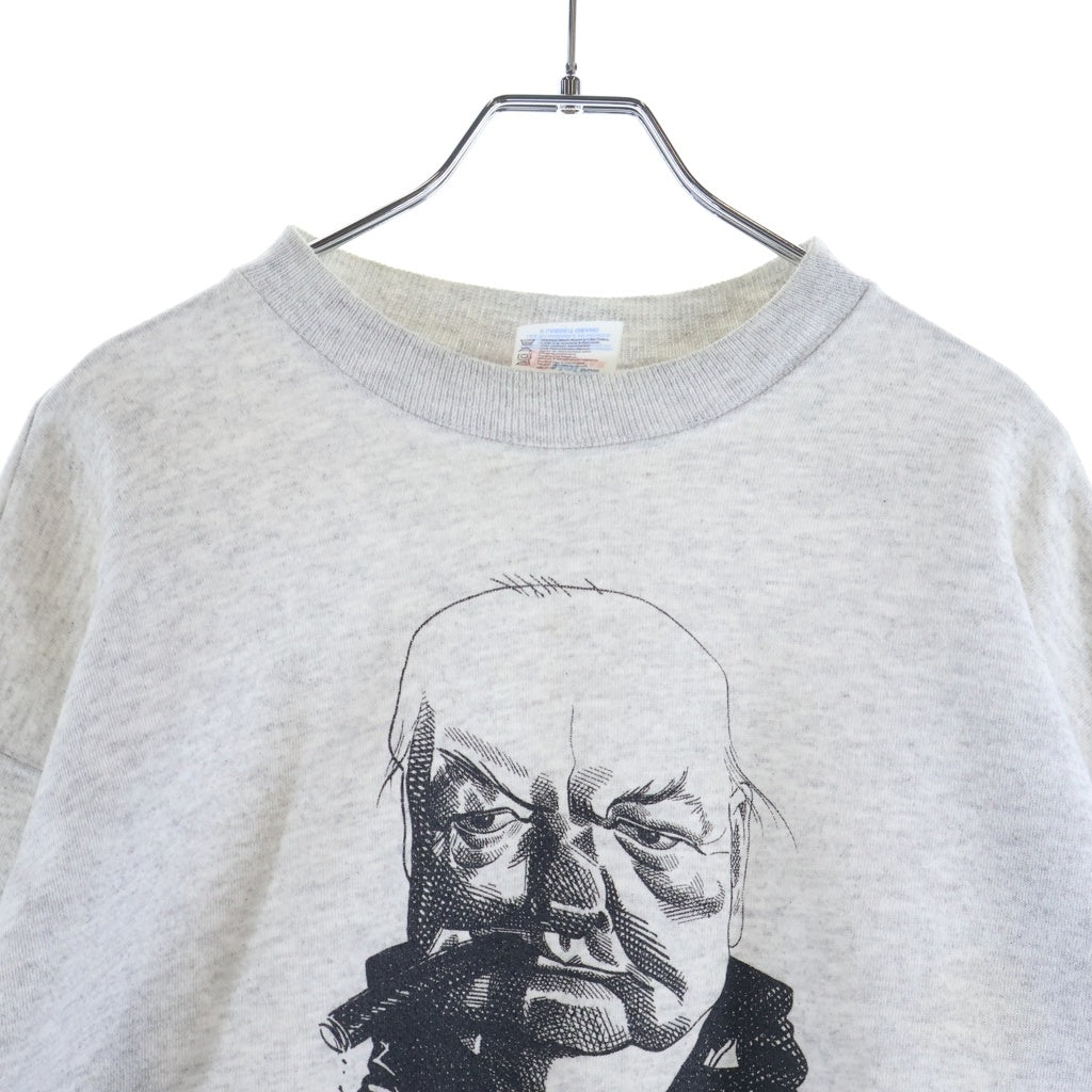 VINTAGE(ヴィンテージ) 90S VINTAGE Hanes Winston Churchill Sweat Largely Literary ヴィンテージ ヘインズ ウィンストン チャーチル アートプリント スウェットトレーナー