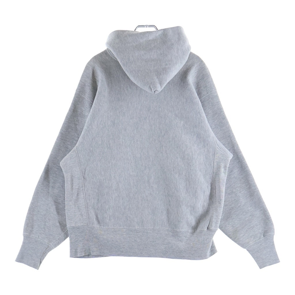 CHAMPION(チャンピオン) 70S VINTAGE REVERSE WEAVE ヴィンテージ リバースウィーブ 青単色タグ カレッジロゴプリント スウェット プルオーバーパーカー グレー