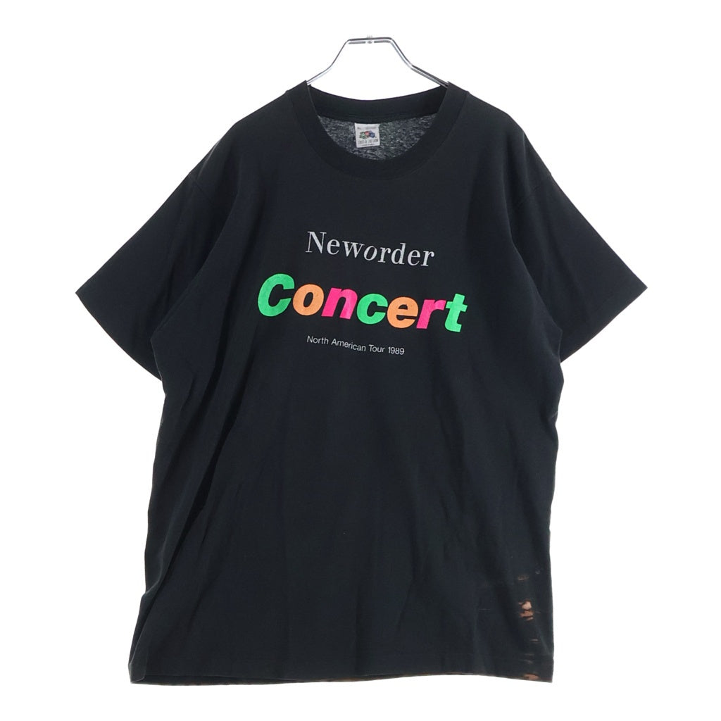 VINTAGE(ヴィンテージ) 80S VINTAGE NEW ORDER CONCERT North American Tour 1989 ヴィンテージ ニューオーダー コンサート ノース アメリカン ツアー 半袖Tシャツカットソー ブラック