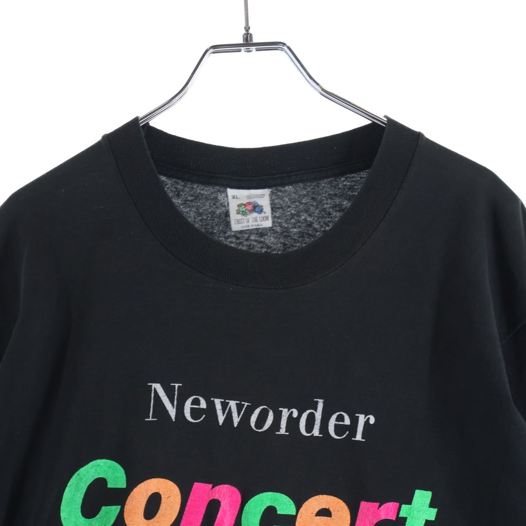 VINTAGE(ヴィンテージ) 80S VINTAGE NEW ORDER CONCERT North American Tour 1989 ヴィンテージ ニューオーダー コンサート ノース アメリカン ツアー 半袖Tシャツカットソー ブラック