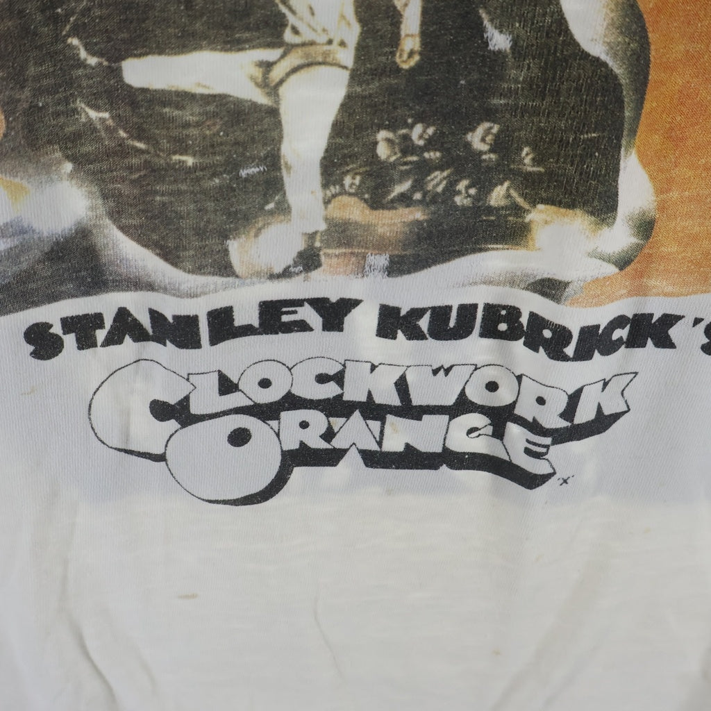 VINTAGE(ヴィンテージ) 90S VINTAGE Clockwork Orange Stanley Kubrick T-Shirt 時計仕掛けのオレンジ 両面 フォトプリント半袖Tシャツカットソーホワイト