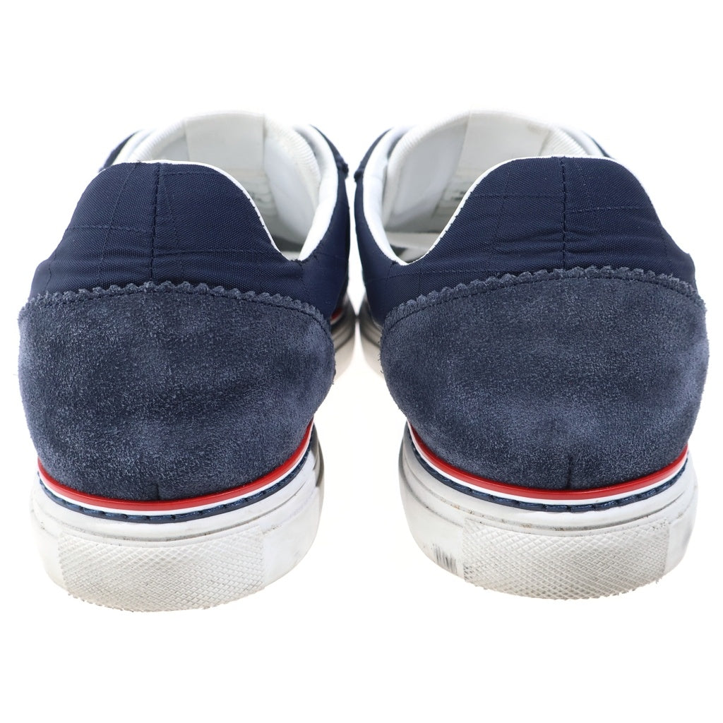 THOM BROWNE(トムブラウン) サイドボタン装飾 スエード ローカットスニーカー ネイビー