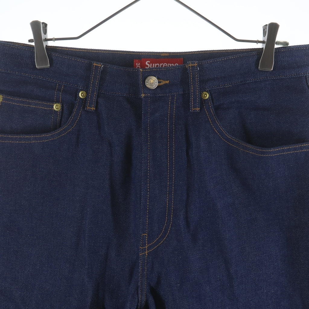 SUPREME(シュプリーム) 25SS Rigid Baggy Selvedge Jean クラシックロゴ刺繍 リジッド バギー セルビッジ ジーンズ デニムパンツ インディゴ