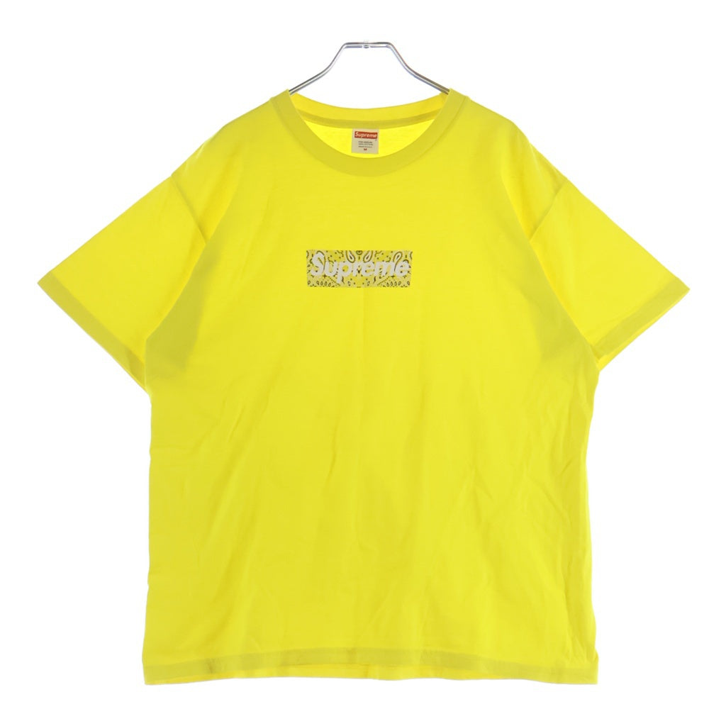 SUPREME(シュプリーム) 19AW Bandana Box Logo Tee バンダナ ボックスロゴ プリント クルーネック 半袖Tシャツ カットソー イエロー