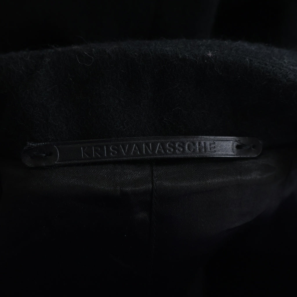NO BRAND(ノーブランド) KRIS VAN ASSCHE(クリス ヴァン アッシュ)ウール トレンチコート ブラック 1179-343-3010