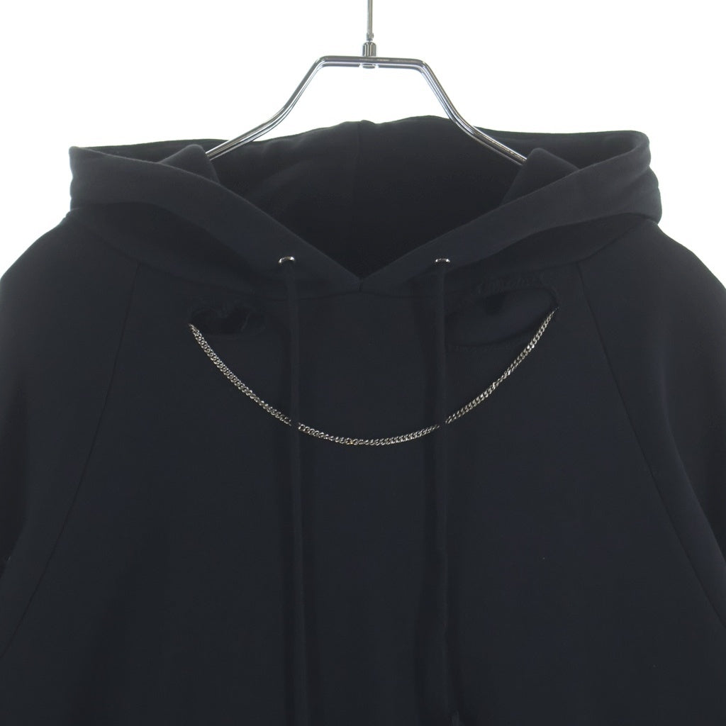 SAINT LAURENT PARIS(サンローランパリ) 13AW チェーン装飾 スウェット プルオーバーパーカー ブラック 330572 Y2BM1