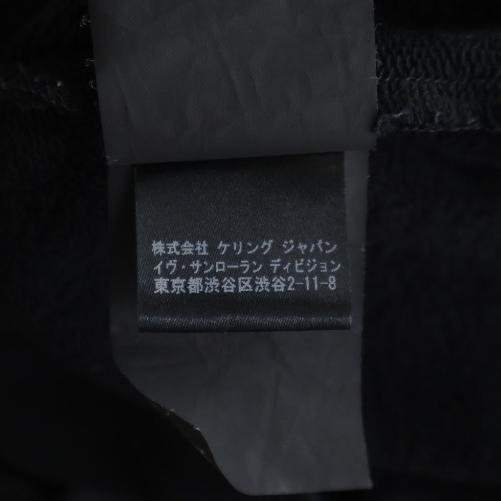 SAINT LAURENT PARIS(サンローランパリ) 13AW チェーン装飾 スウェット プルオーバーパーカー ブラック 330572 Y2BM1
