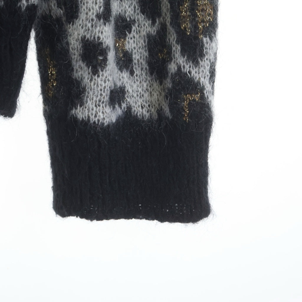 SAINT LAURENT PARIS(サンローランパリ) レオパード 総柄 モヘア ニット セーター グレー 386335 Y1QR1