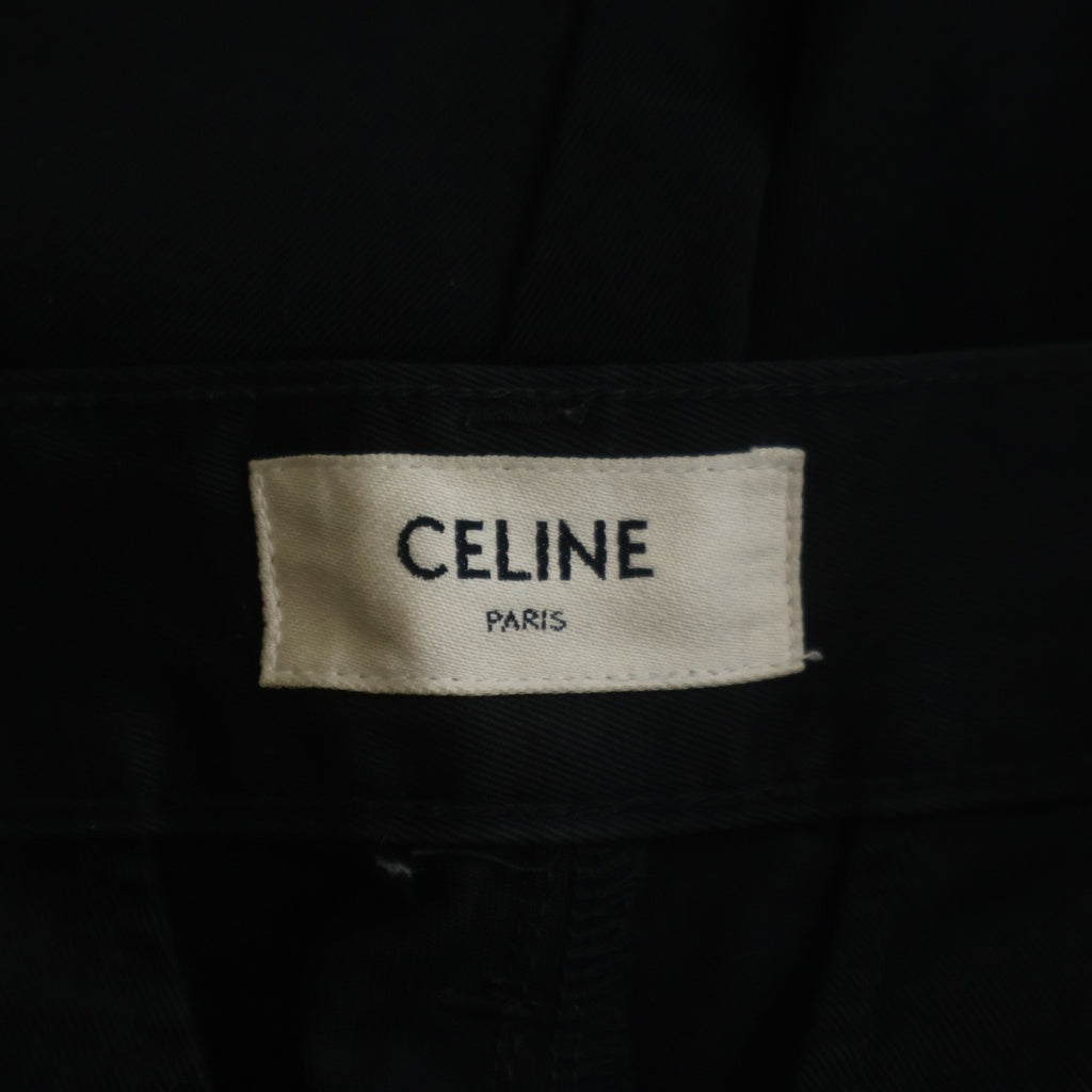 CELINE(セリーヌ) コットン トラウザーパンツ ストレートパンツ ブラック