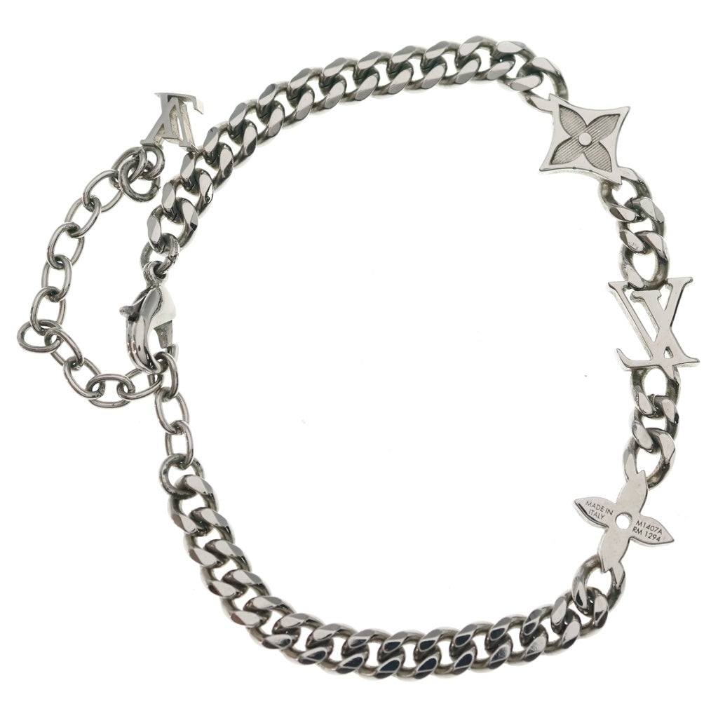 LOUIS VUITTON(ルイヴィトン) モノグラム ロウ メタル ブレスレット シルバー M1407A RM1294