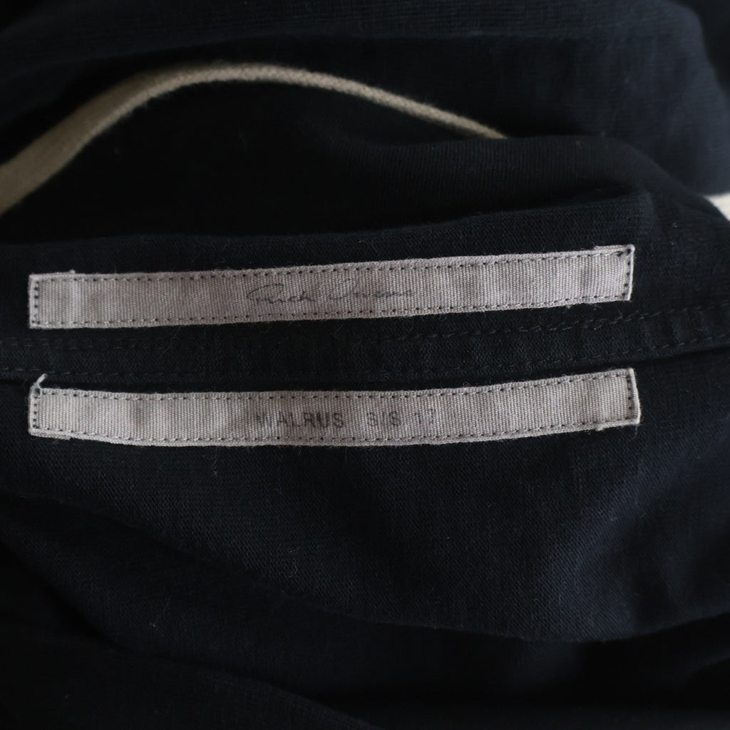 Rick Owens(リックオウエンス) 17SS POPOVER HOODY ポップオーバー コットン フーディ プルオーバーパーカー ブラック RU17S9285-BA