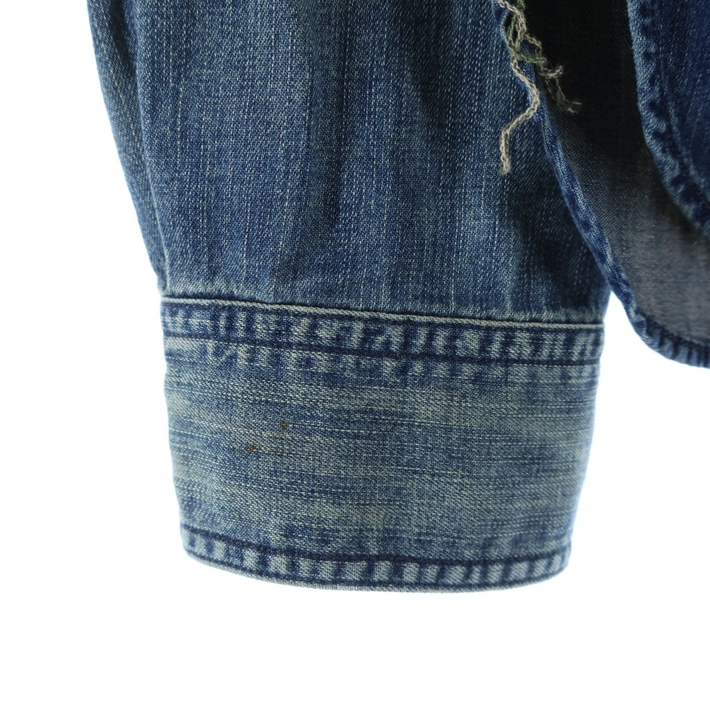 RRL(ダブルアールエル) シャンブレー デニム 長袖シャツ インディゴ
