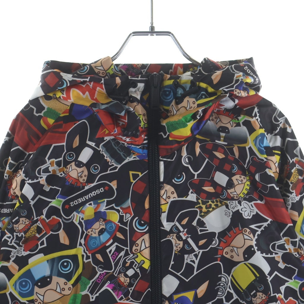 DSQUARED2(ディースクエアード) 総柄 ナイロン マウンテンパーカー ジャケット マルチ S74AN0139 S52490