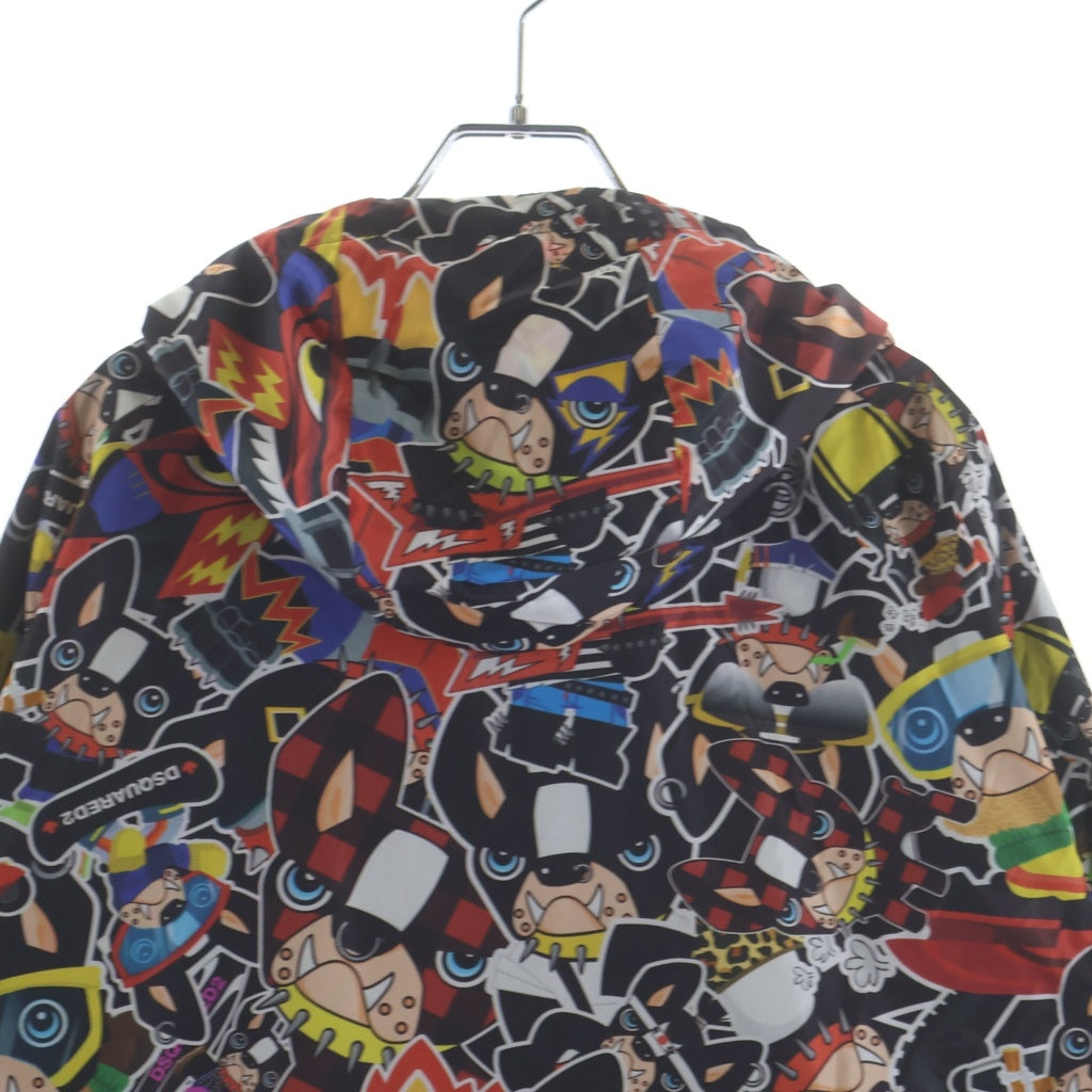 DSQUARED2(ディースクエアード) 総柄 ナイロン マウンテンパーカー ジャケット マルチ S74AN0139 S52490
