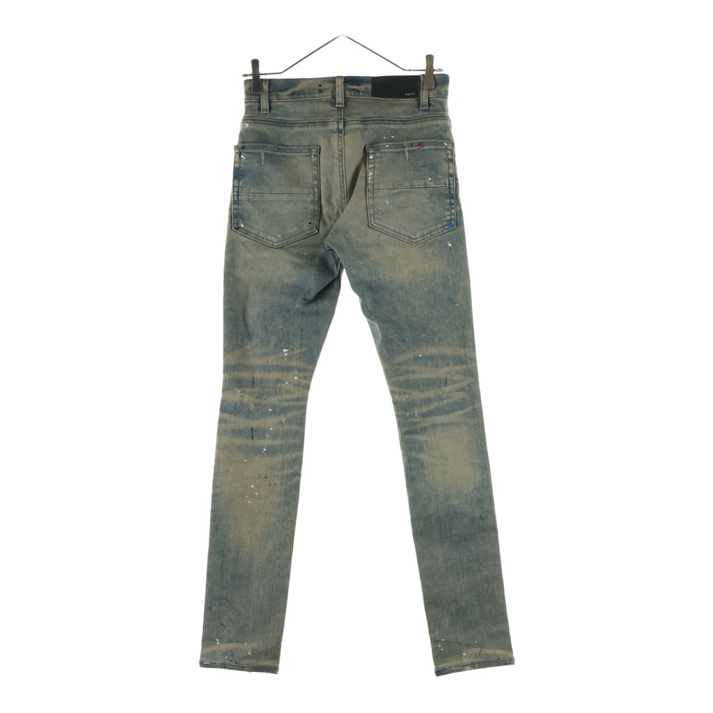 AMIRI(アミリ) 18AW ARTIST BROKEN JEAN アーティスト ブロークン ペイント ラメ ダメージ加工 デニム スキニーパンツ インディゴ