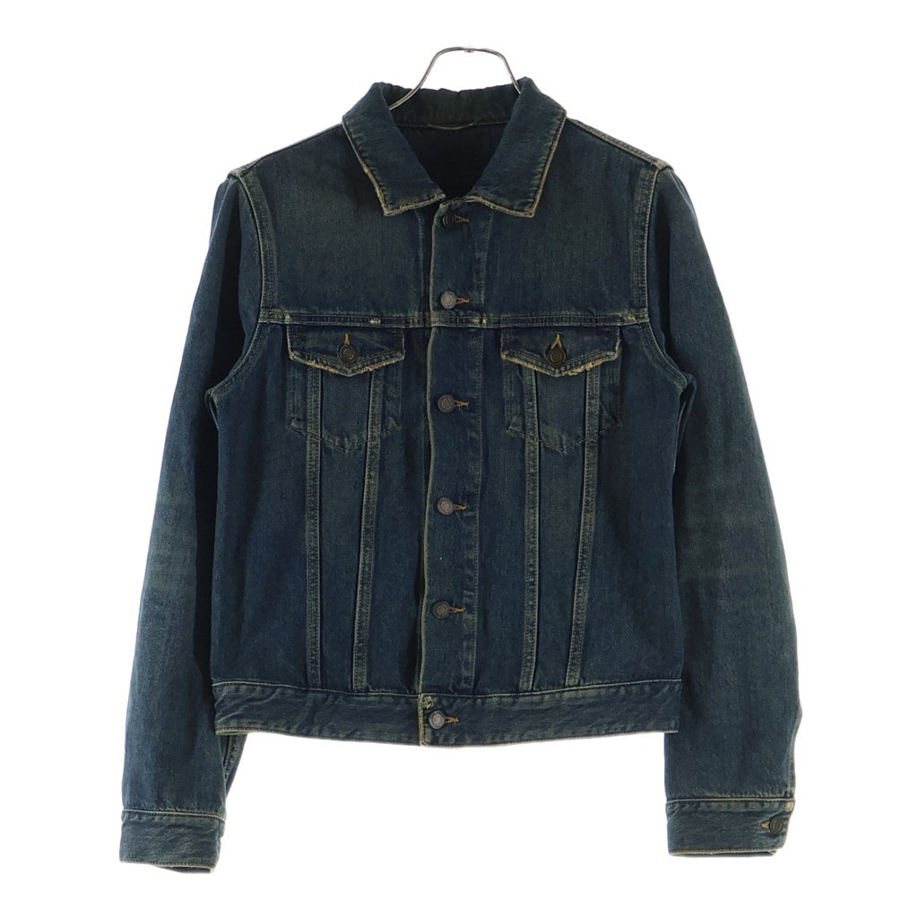 SAINT LAURENT PARIS(サンローランパリ) 15SS Damaged Denim Jacket ダメージ加工 トラッカー デニムジャケット インディゴ 377890 YYS07