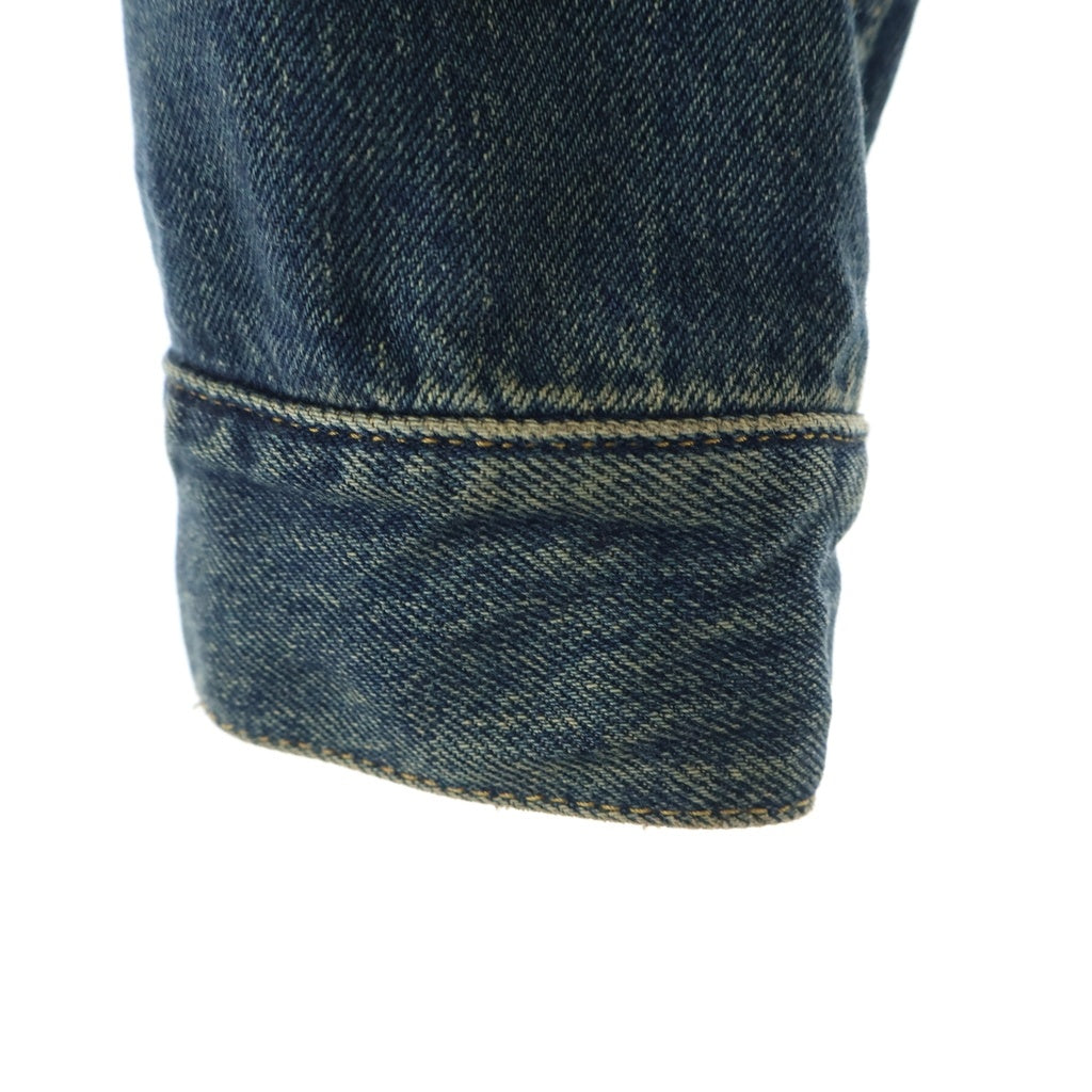 SAINT LAURENT PARIS(サンローランパリ) 15SS Damaged Denim Jacket ダメージ加工 トラッカー デニムジャケット インディゴ 377890 YYS07