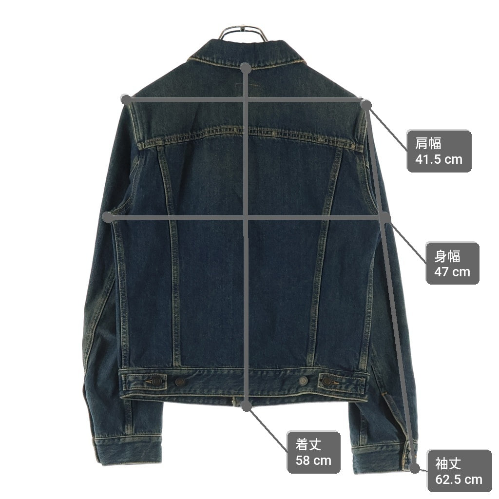 SAINT LAURENT PARIS(サンローランパリ) 15SS Damaged Denim Jacket ダメージ加工 トラッカー デニムジャケット インディゴ 377890 YYS07