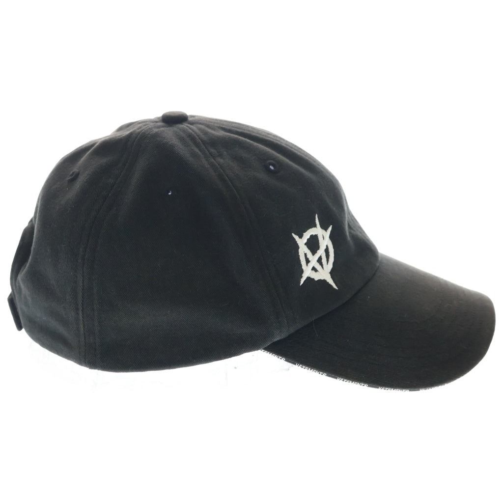 VETEMENTS(ヴェトモン) 19AW ×Reebok Anarchy Cap リーボック アナーキー ロゴ刺繍 ベースボールキャップ 帽子 ブラック