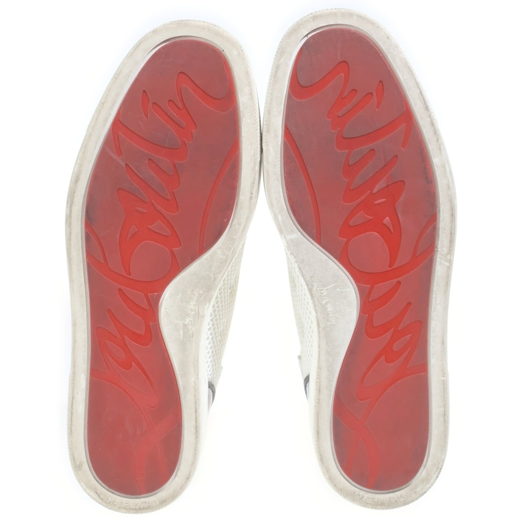 CHRISTIAN LOUBOUTIN(クリスチャンルブタン) ルゥスパイクス メッシュ ハイカットスニーカー ホワイト/イエロー