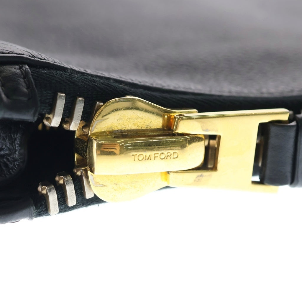 TOM FORD(トムフォード) レザー セカンドバッグ クラッチバッグ ブラック レディース
