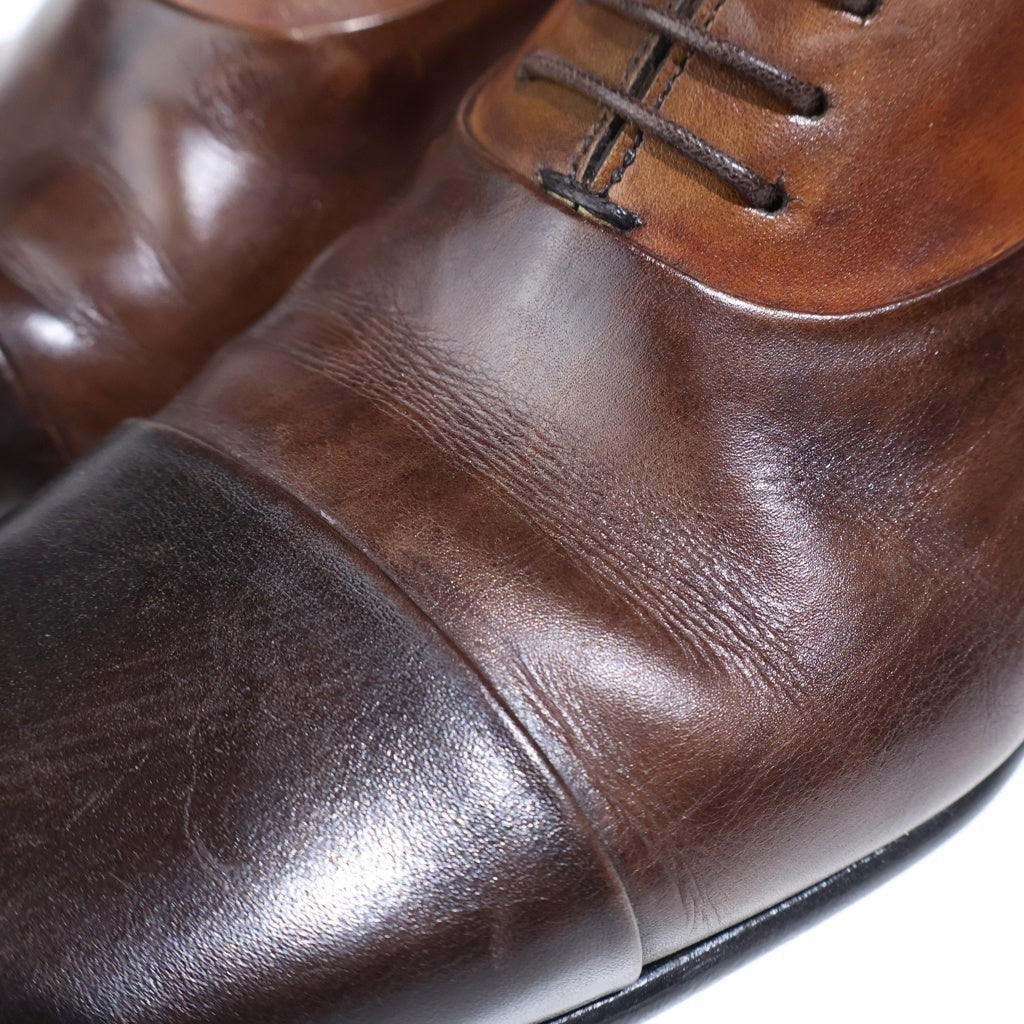 Santoni(サントーニ) ストレートチップ レザー ビジネスシューズ ドレスシューズ ブラウン 6365