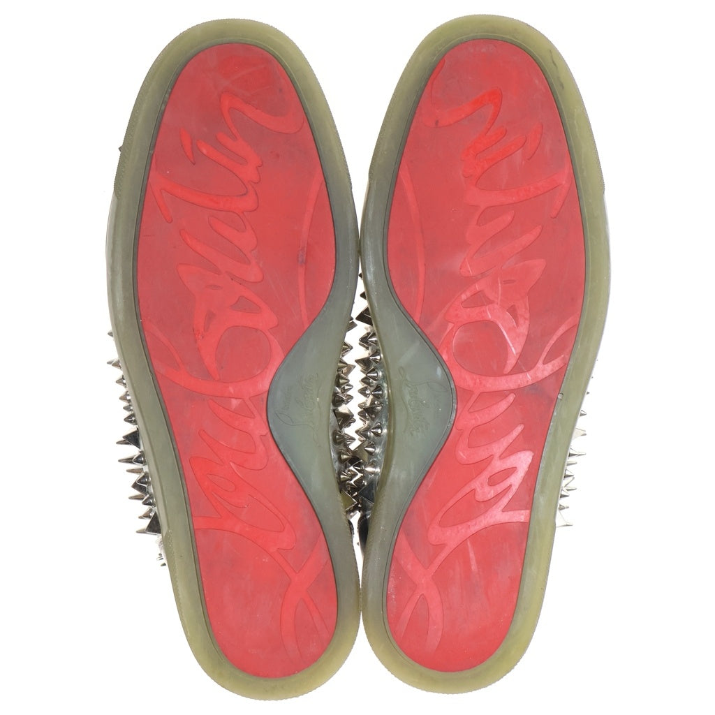 CHRISTIAN LOUBOUTIN(クリスチャンルブタン) ピックピック スタッズ パテント ハイカットスニーカー シルバー