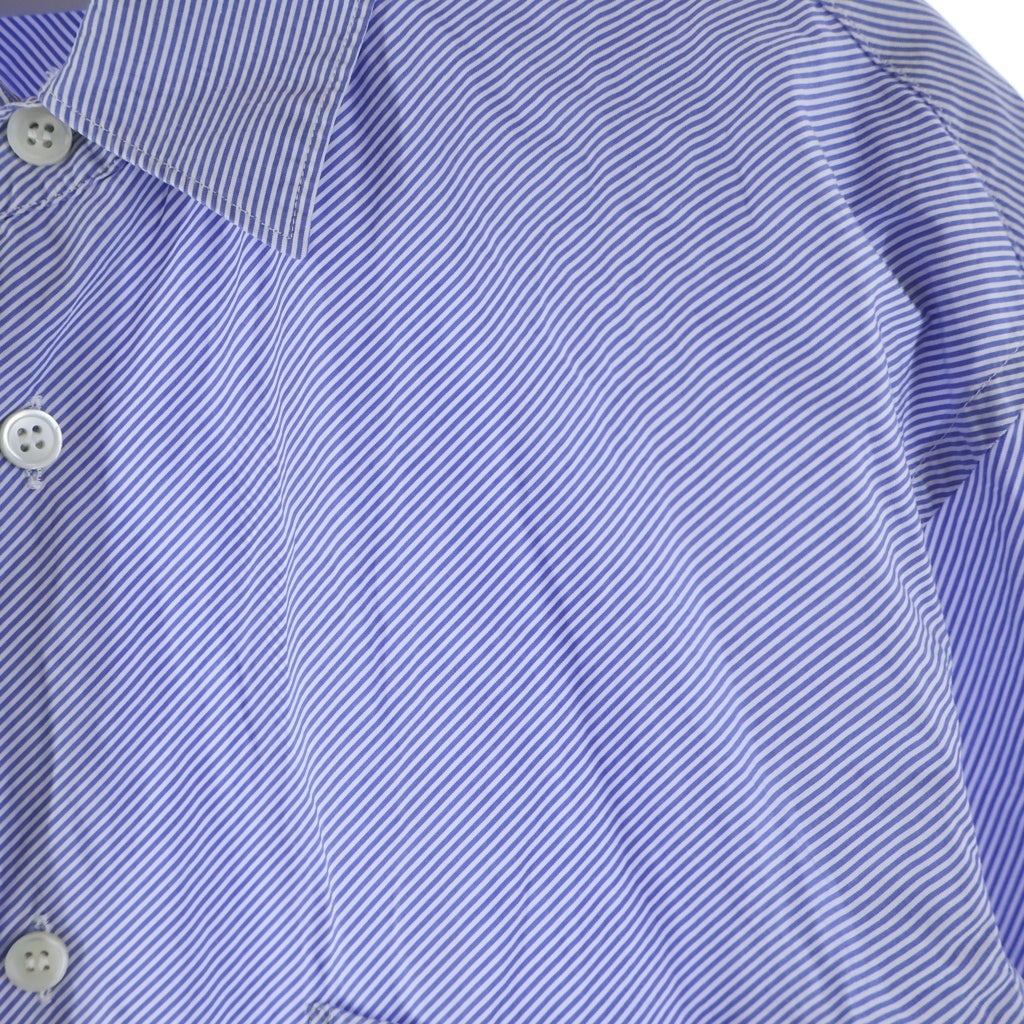 COMME des GARCONS SHIRT(コムデギャルソンシャツ) FOREVERライン レジメンタルストライプ コットン 長袖シャツ ブルー CDGS2BS