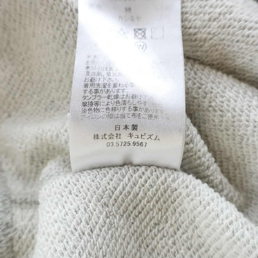 VISVIM(ヴィスヴィム) 23AW COURT SWEAT L/S C/WS カシミヤ混 クルーネック コートスウェット トレーナー グレー