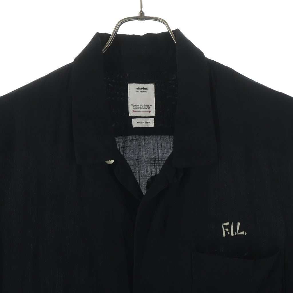 VISVIM(ヴィスヴィム) 20SS FREE EDGE SHIRT S/S 半袖 レーヨンシャツ ブラック