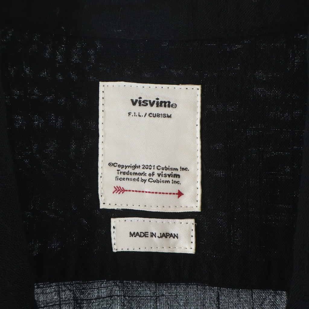VISVIM(ヴィスヴィム) 20SS FREE EDGE SHIRT S/S 半袖 レーヨンシャツ ブラック