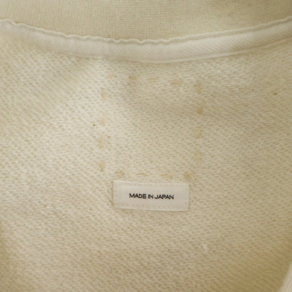 VISVIM(ヴィスヴィム) 24SS COURT SWEAT L/S C/WS カシミヤ混 クルーネック コートスウェット トレーナー アイボリー