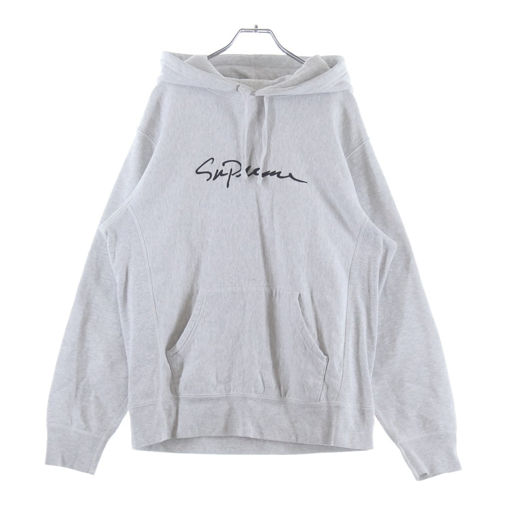 SUPREME(シュプリーム) 18AW Classic Script Hooded Sweatshirt スウェット プルオーバー パーカー グレー