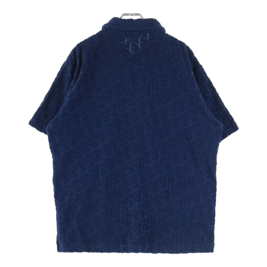 DIOR(ディオール) オブリークジャガード パイル地 半袖 ポロシャツ ネイビー 113J812A0614