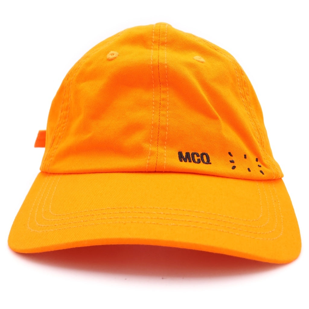 McQ(マックキュー) ロゴ刺繍 スタジアム キャップ 帽子 オレンジ 700082 RG102 レディース
