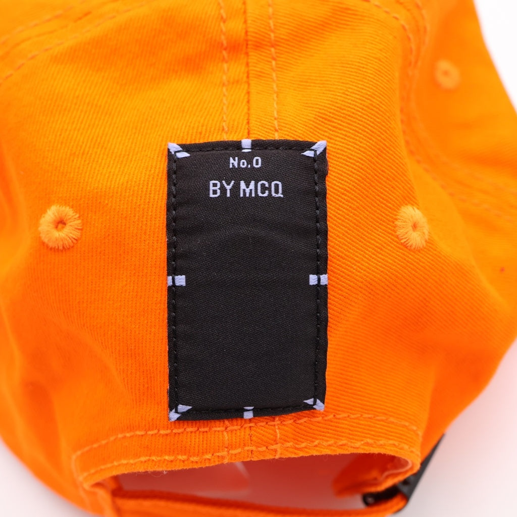 McQ(マックキュー) ロゴ刺繍 スタジアム キャップ 帽子 オレンジ 700082 RG102 レディース