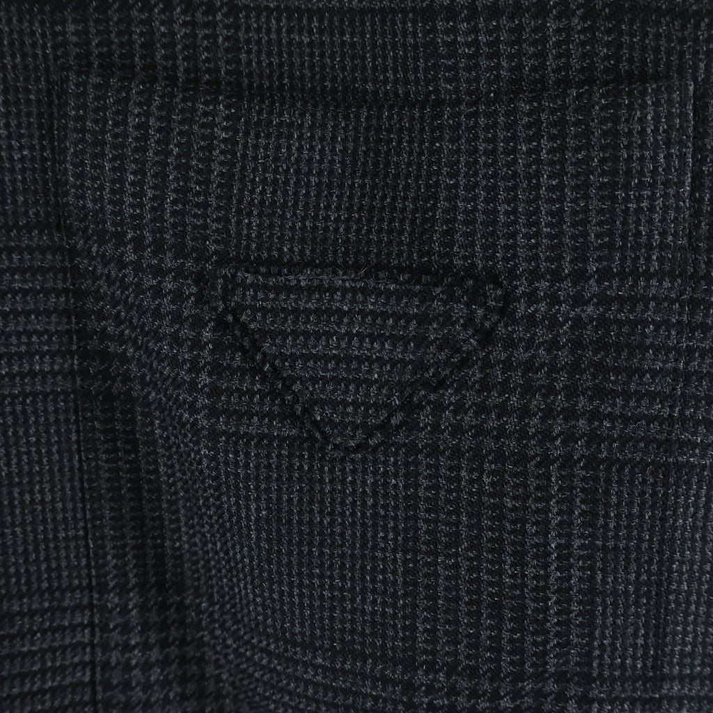 PRADA(プラダ) 23SS グレンチェックウール ジップ 長袖シャツ ブラック SC540 S211