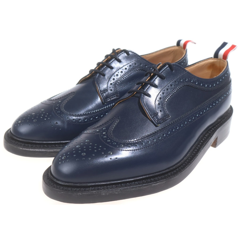 THOM BROWNE(トムブラウン) XAXY LONG WING BROGUE AFD002APN002 ロングウィング ブローグ レザー ビジネスシューズ ネイビー