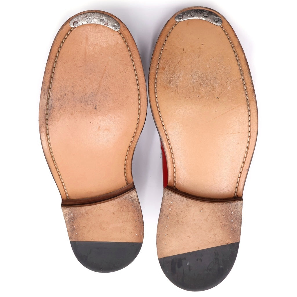 THOM BROWNE(トムブラウン) PENNY LOAFER カーフレザー ペニーローファー コインローファー シューズ レッド/ホワイト/ネイビー