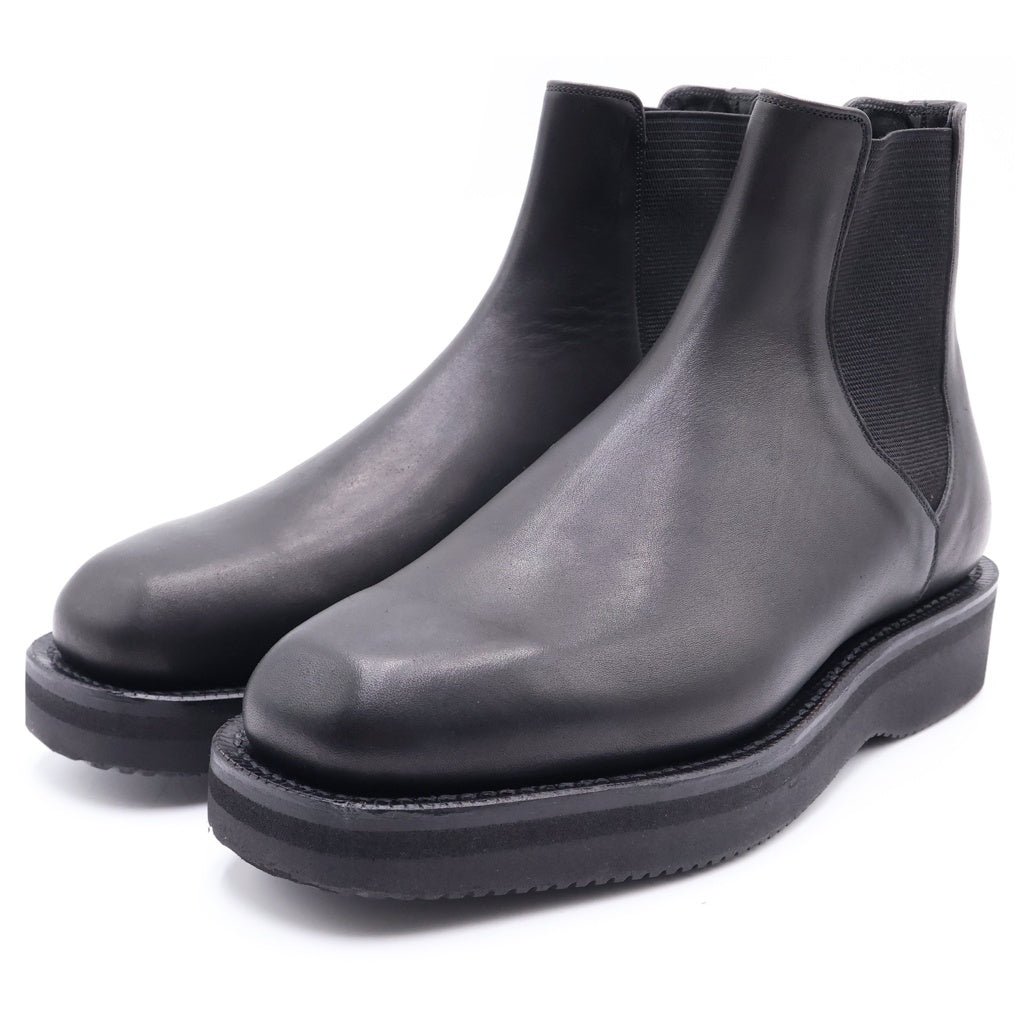 AURALEE(オーラリー) 20AW ×foot the coacher LEATHER SQUARE BOOTS フットザコーチャー レザースクエア ブーツ ブラック A20AS01FT